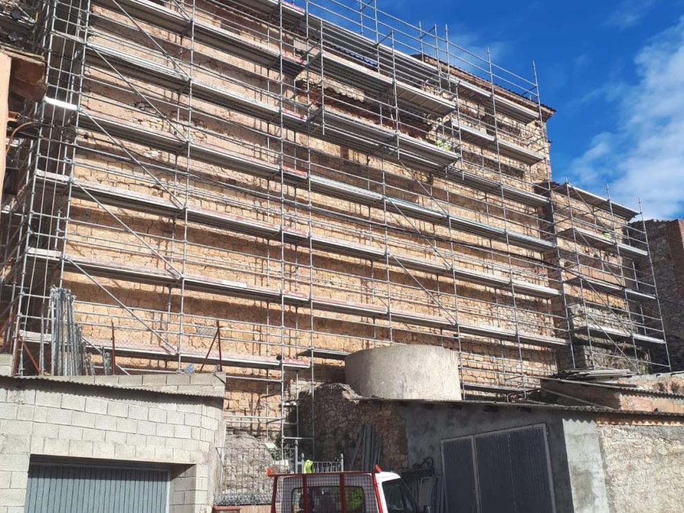 Obras en la iglesia parroquial de Barbastro