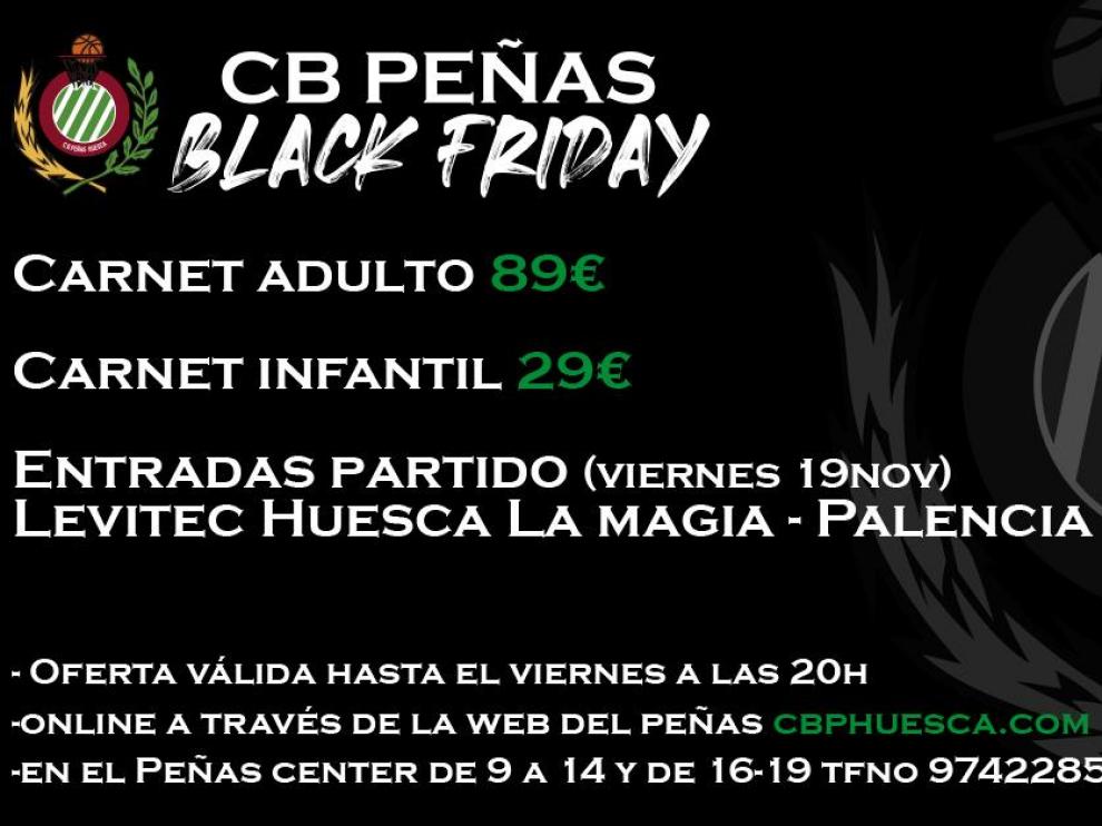 Cartel promocional de la oferta de Black Friday.