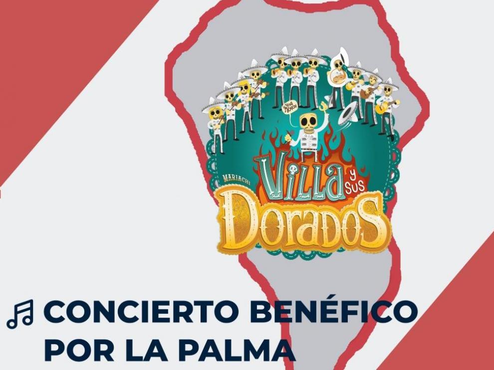 Cartel anunciador del concierto benéfico por La Palma de Cruz Roja.