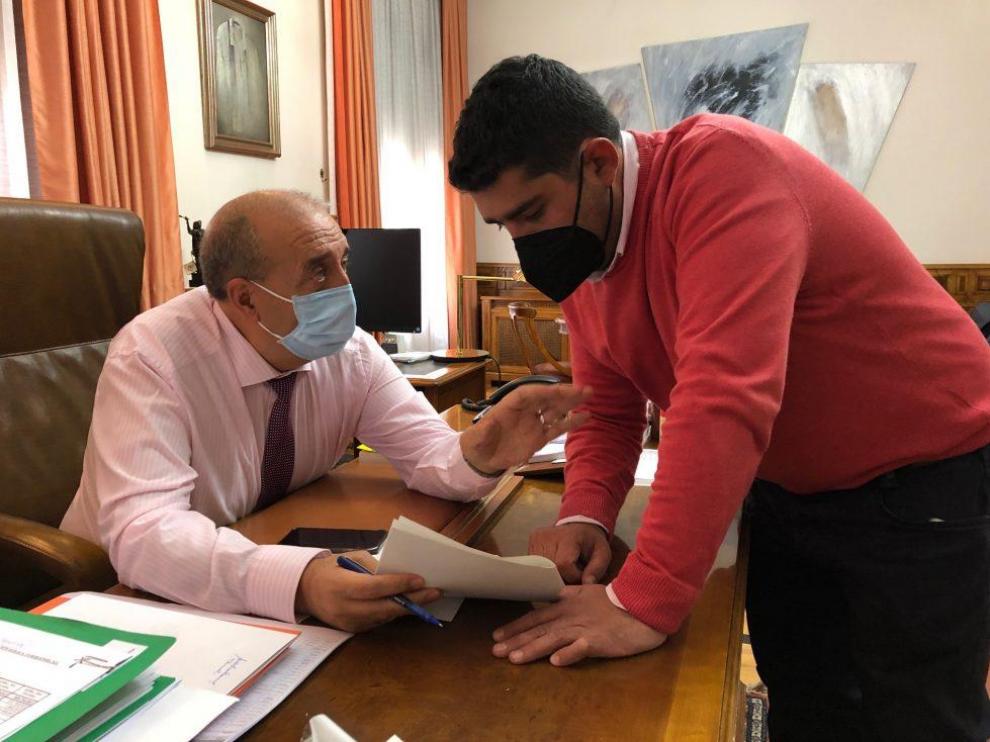 Manuel Rando y Diego Piñeiro conocieron los detalles de la exposición Picasso y Aragón. Goya-Gargallo-Buñuel.
