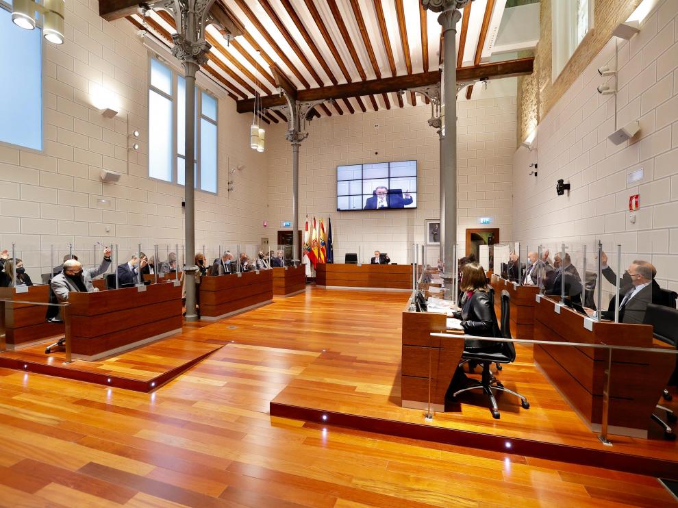 Pleno de la Diputación Provincial de Zaragoza.
