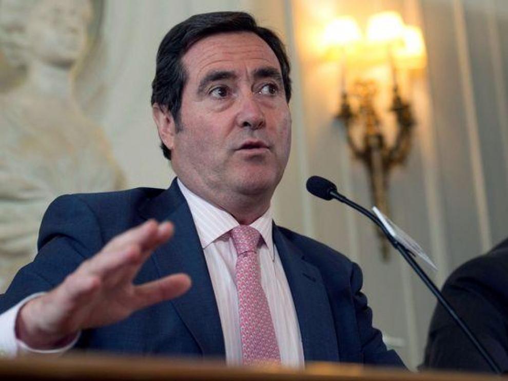 El presidente de la CEOE, Antonio Garamendi