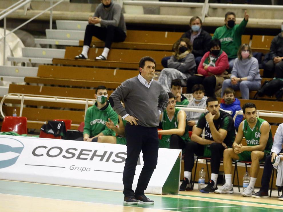 Lanau, durante el partido del jueves ante Melilla