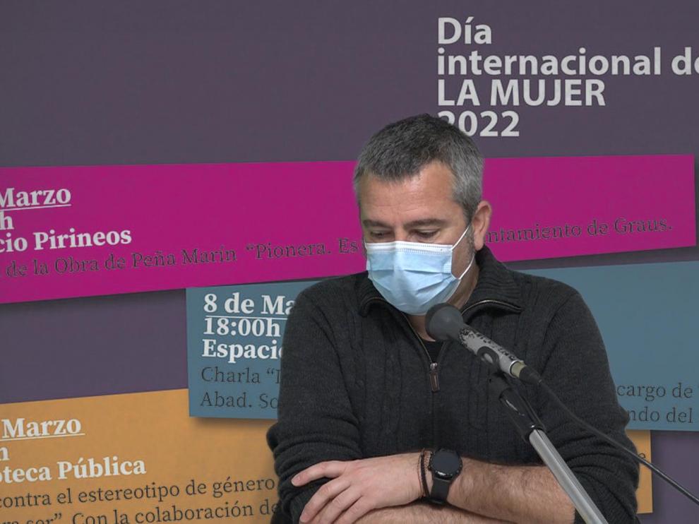 Julián del Castillo durante la presentación del 8-M.