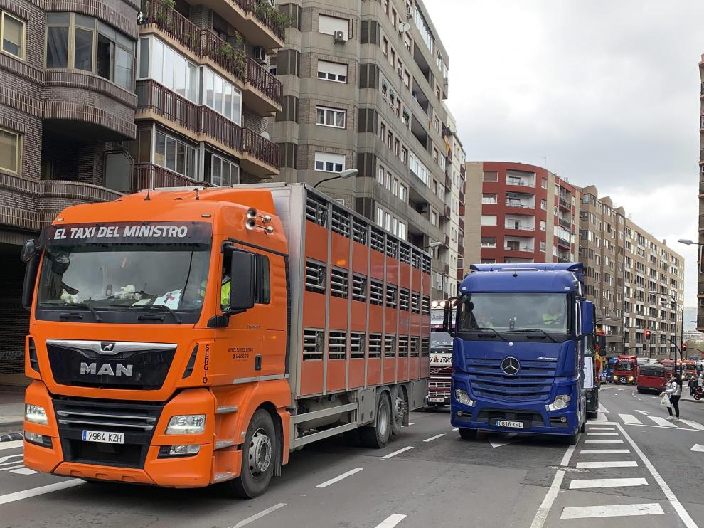 Los camiones han recorrido las calles de la ciudad.