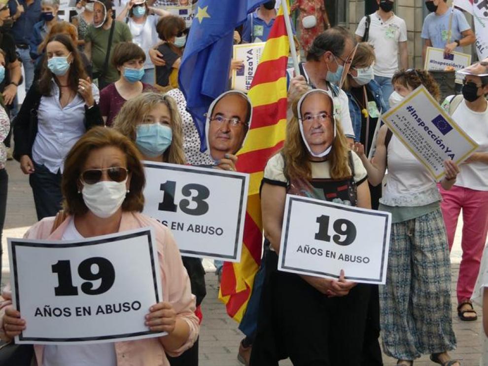 Manifestación de interinos en Zaragoza