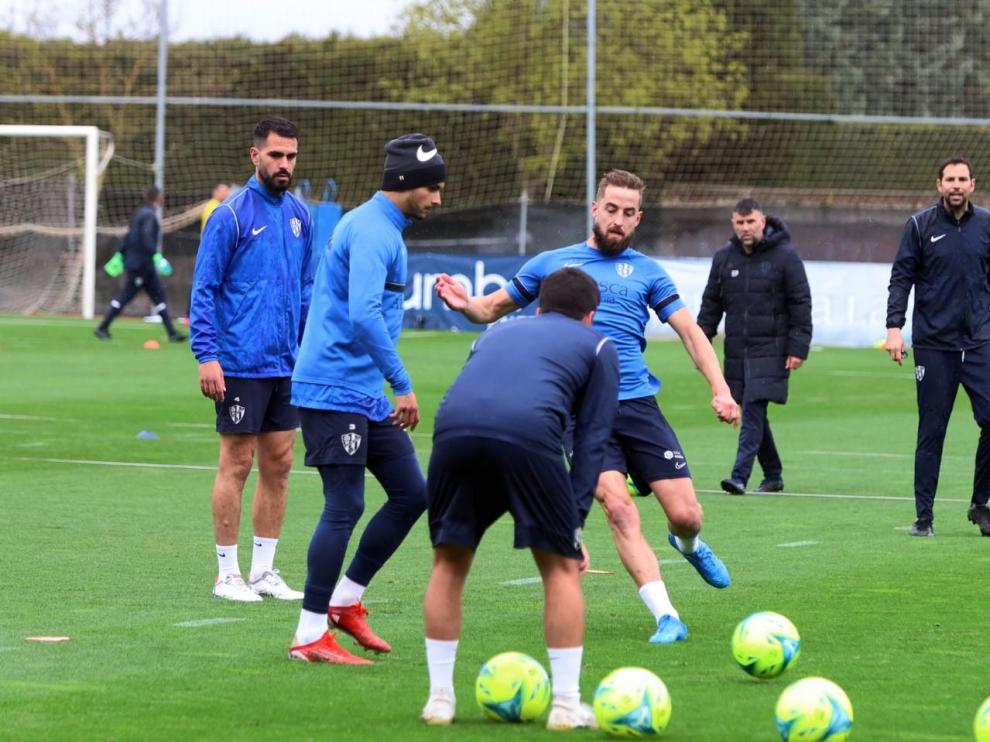 Jorge Pulido, durante el entrenamiento de este miércoles.