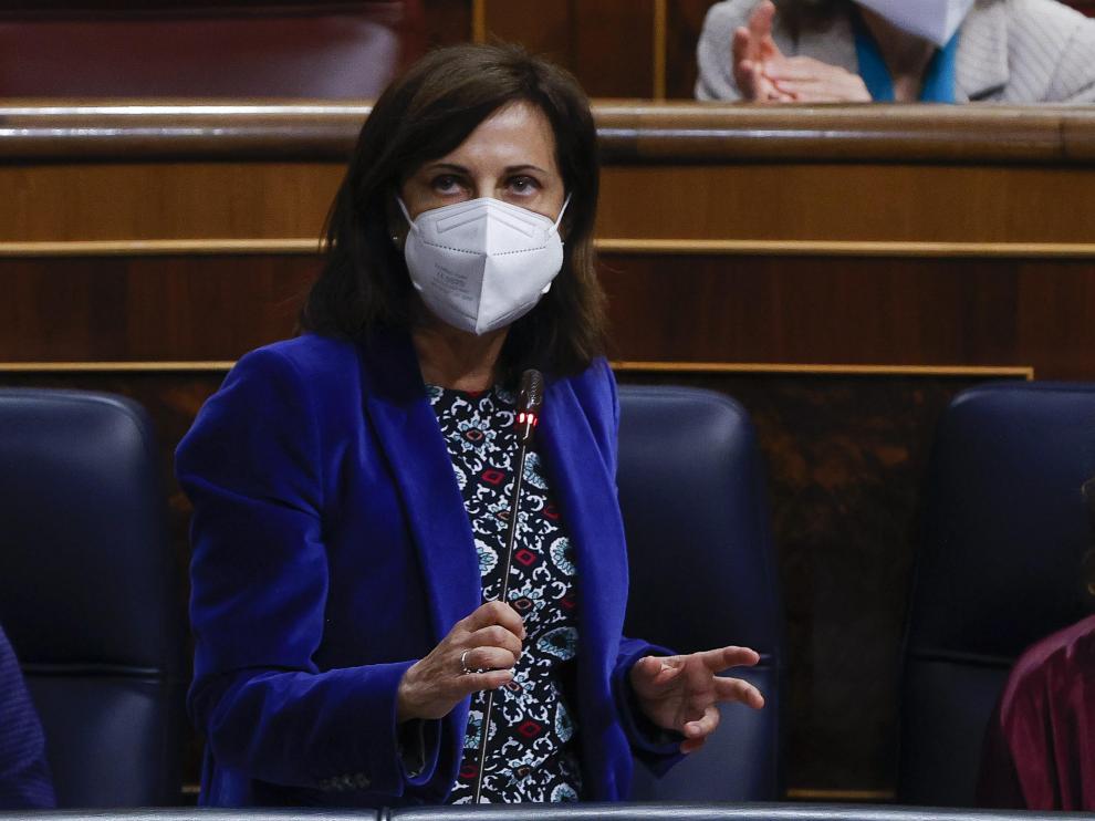 Robles durante la sesión de control al Gobierno este miércoles.