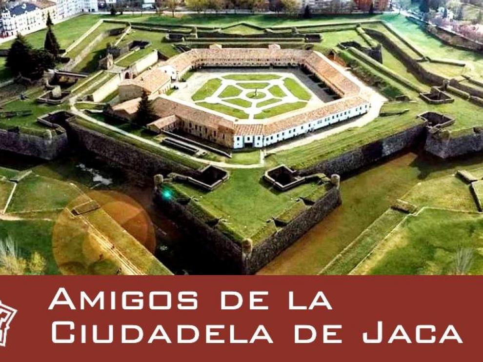 Cartel de Amigos de la Ciudadela de Jaca.