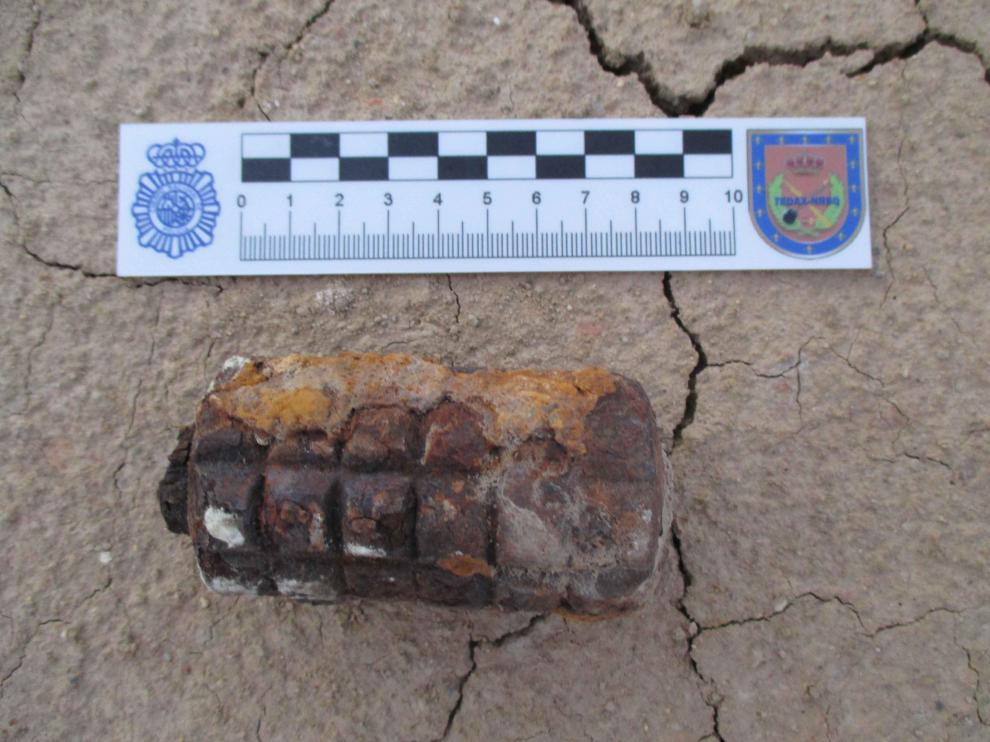Uno de los artefactos encontrados en Huesca
