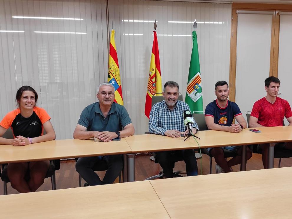 Presentación del Meeting de Atletismo Ciudad de Fraga, en la tarde de miércoles.