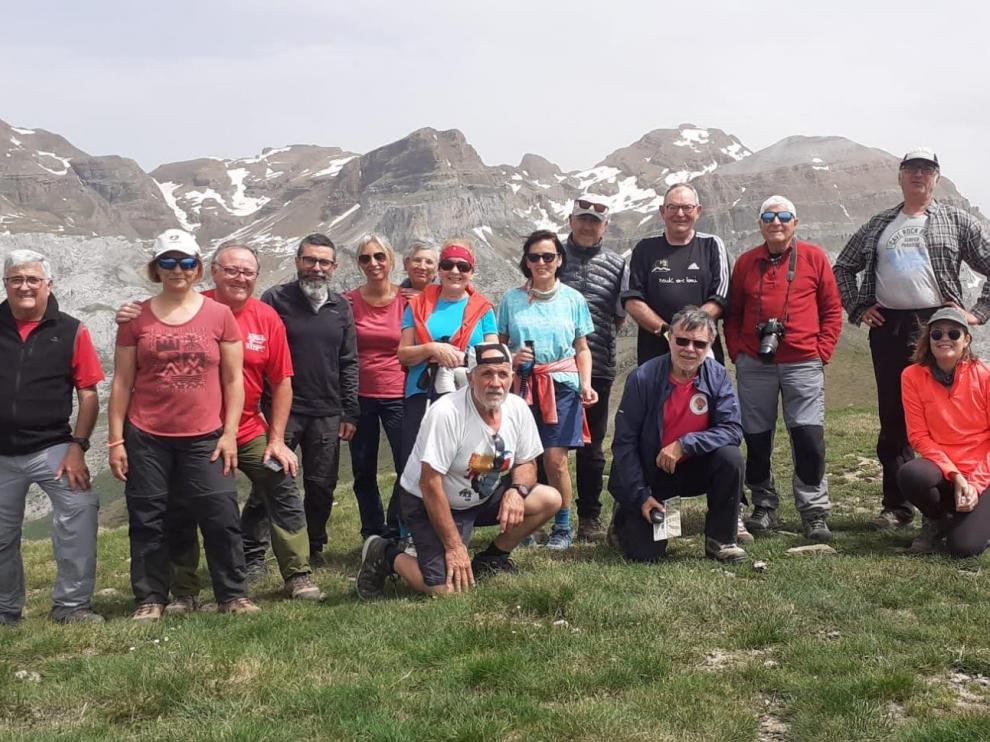 El grupo, en el Cerro de las Canales