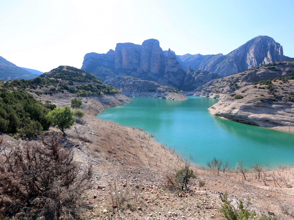 Imagen del embalse de Vadiello esta semana.