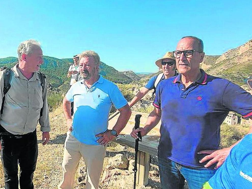 El consejero Felipe Faci, durante su visita de ayer al Parque Cultural del Río Martín.