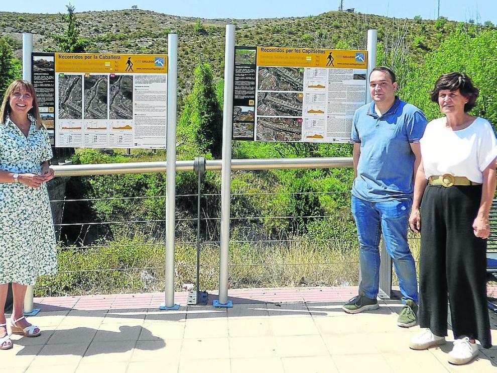 Berta Fernández, Héctor Lanaspa y Lourdes Arruebo, presentaron el Plan de Caminos Periurbanos.