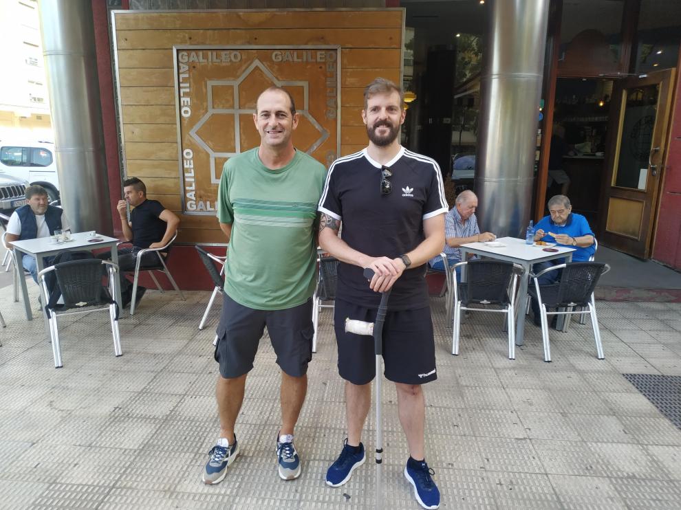 José Nolasco y Fernando Pérez, en la cafetería Galileo, que ha acogido un desayuno informativo.