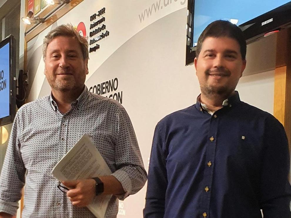 José Luis Soro y José Manuel Salvador, en rueda de prensa.