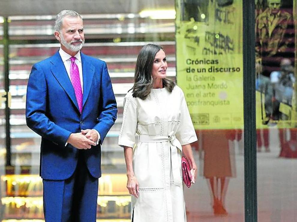 Los reyes de España, Felipe y Letizia, en la inauguración de la exposición sobre Picasso.