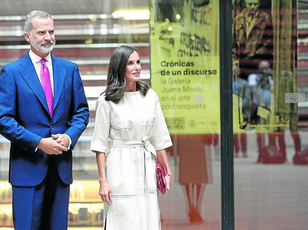 Los reyes de España, Felipe y Letizia, en la inauguración de la exposición sobre Picasso.