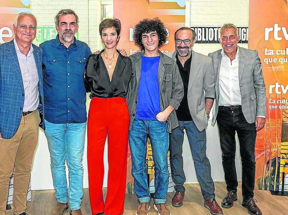 Samuel Martín, Miguel Ángel, Paula Sainz-Pardo, Mario Obrero, Jesús Marchamalo e Ignacio Elguero.