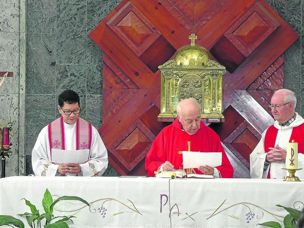 Misa celebrada ayer en Barbastro en recuerdo de los misioneros claretianos fusilados.
