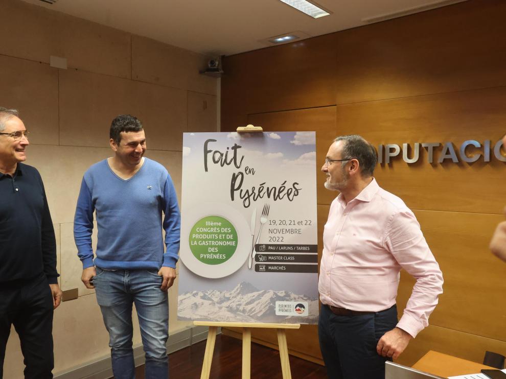 Carmelo Bosque, Fernando Sánchez y Pedro Salas presentaba el III Congreso 'Hecho en los Pirineos'
