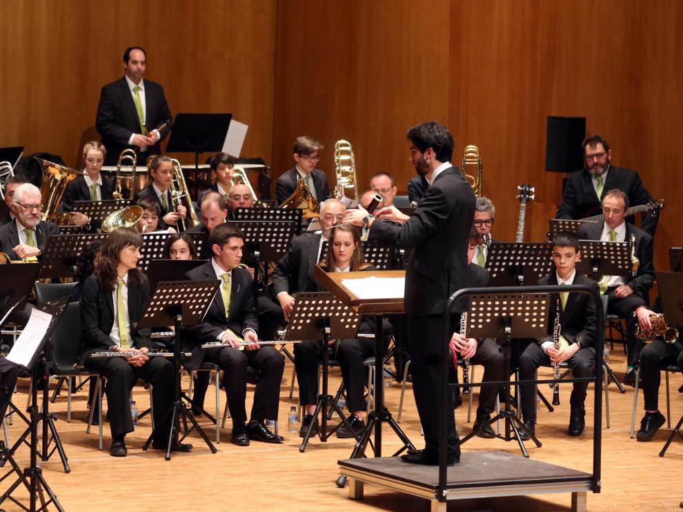 La Banda de Música de Huesca en uno de sus conciertos