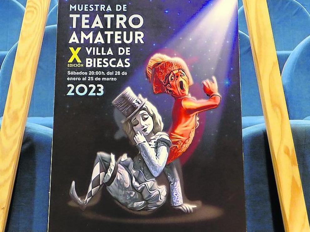 El cartel de Juan Diego Ingelmo Benavente será la imagen de la décima edición de la Muestra de Teatro Amateur de Biescas.