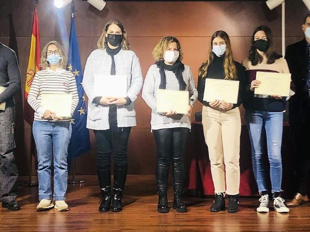 Ganadores de la pasada edición del Concurso Literariod e la Comarca del Bajo Cinca.