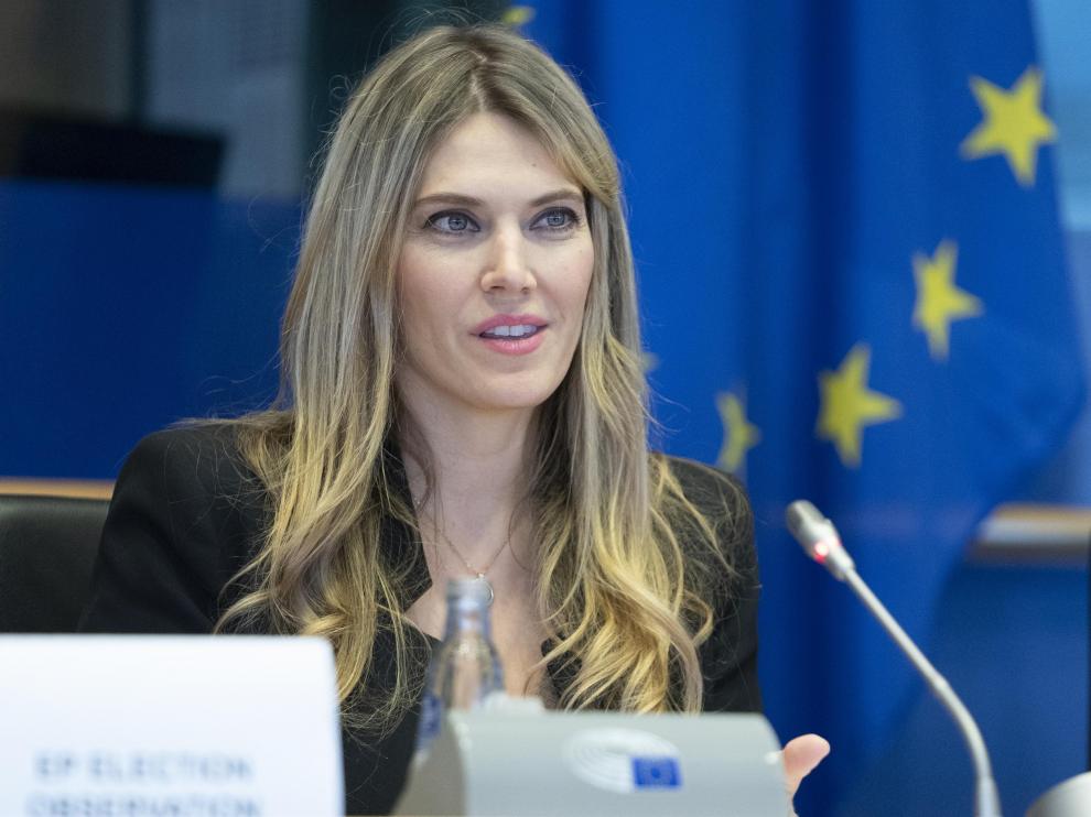 La ya exvicepresidenta de la Eurocámara, la griega Eva Kail.