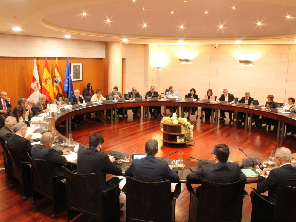 Sesión plenaria de este lunes de la Diputación Provincial de Huesca.