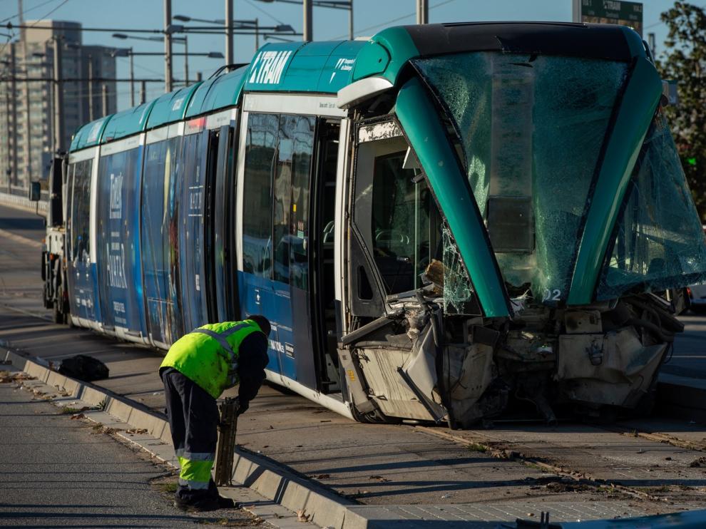 El accidente de un tranvía en Barcelona causa cuatro heridos