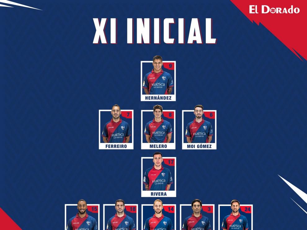 Pulido, novedad en el once del Huesca ante el Betis