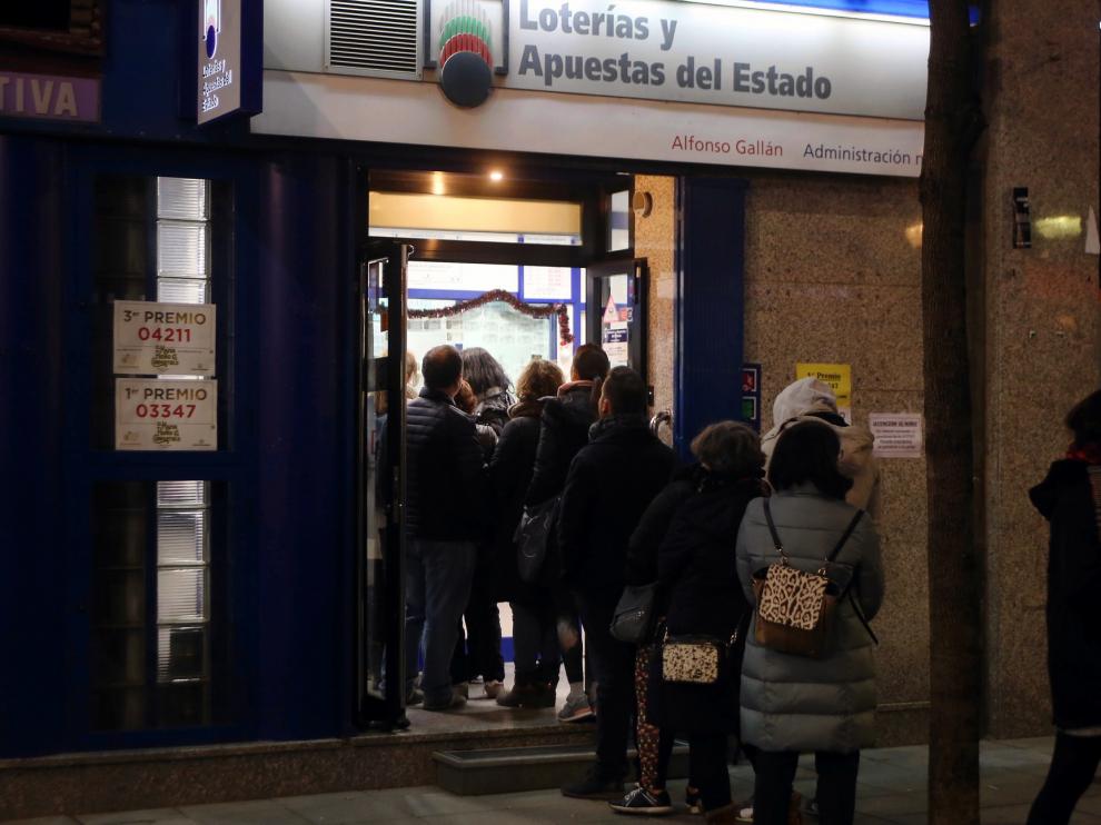 Cada aragonés gasta una media de 22,84 euros en la Lotería de "El Niño"