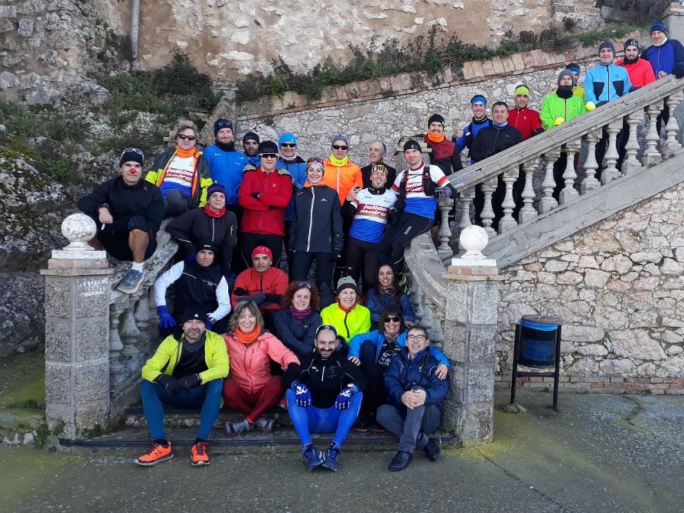 El CA Barbastro-Julián Mairal inicia su calendario anual con la tradicional subida al monasterio de El Pueyo