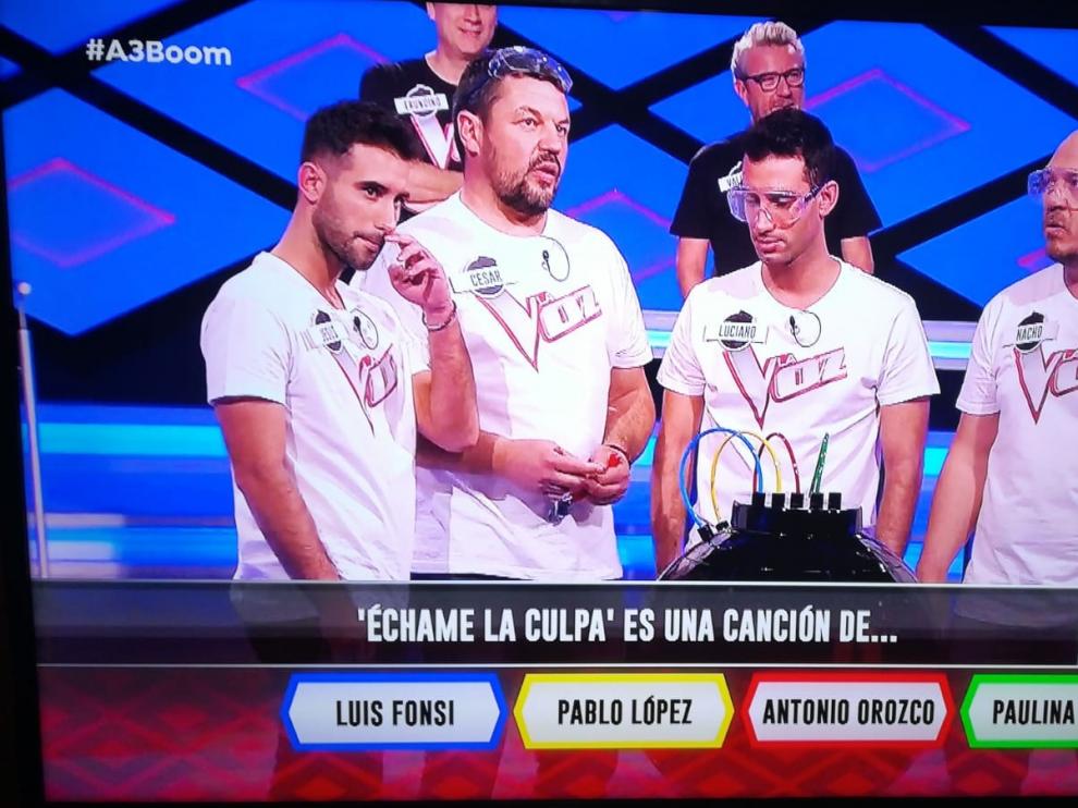 Cuatro jóvenes de Sariñena se llevan el aplauso de "Los Lobos" en el programa "¡Boom!"