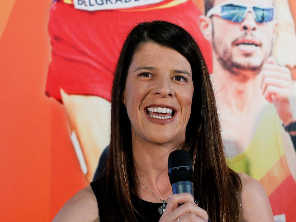 La atleta Ruth Beitia, candidata del PP a la Presidencia de Cantabria