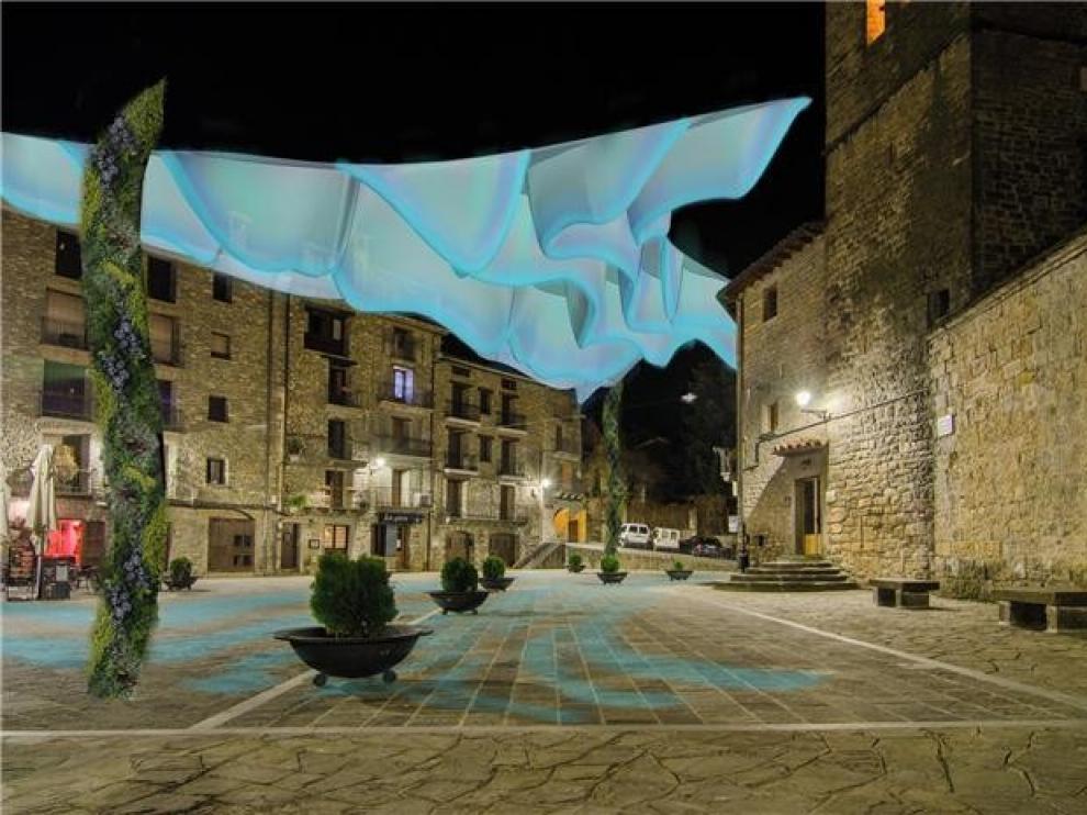 Boltaña paraliza el proyecto para modernizar la plaza Mayor del pueblo por falta de financiación