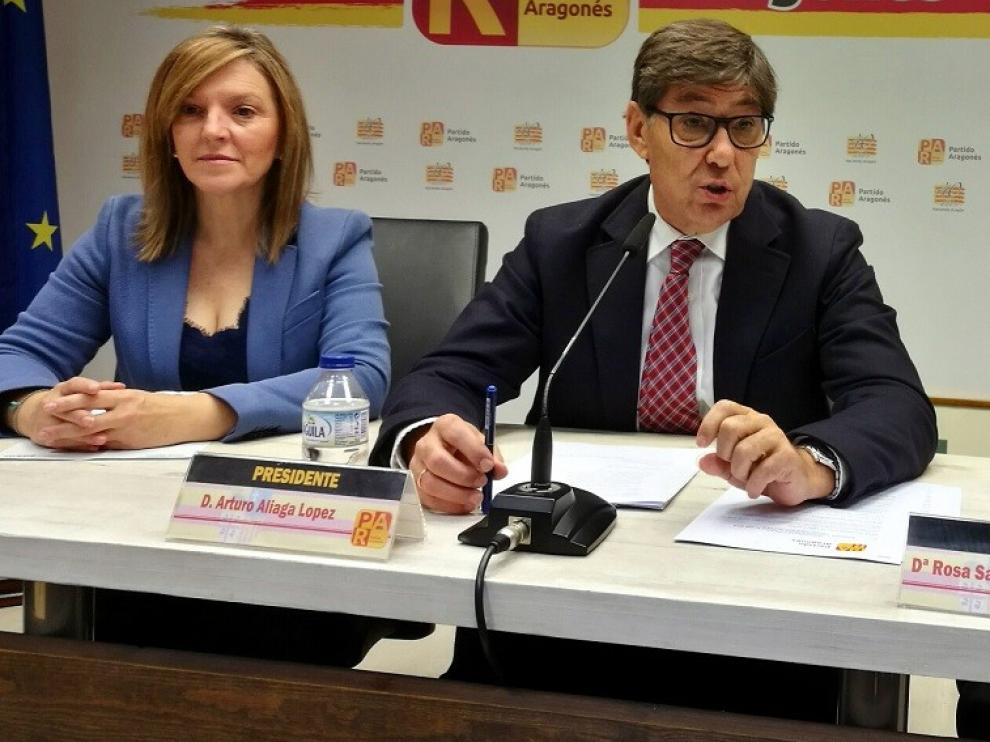 Aliaga (PAR) pide a Lambán que recuerde al ministro de Fomento "las deudas que tiene con Aragón"