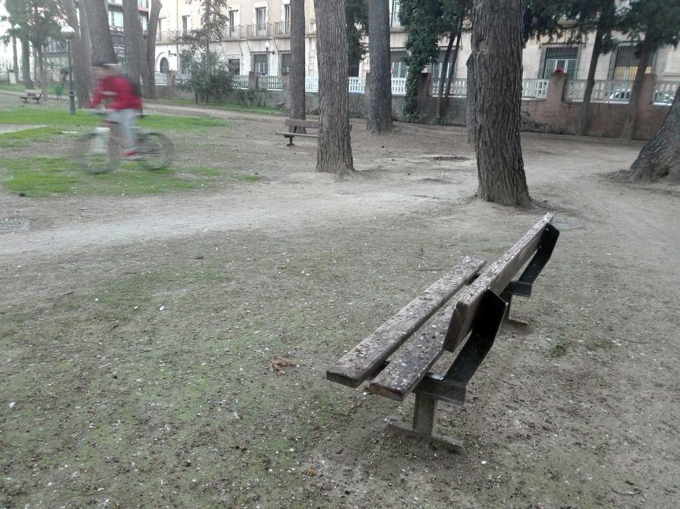 Cambiar Huesca denuncia la "degradación y suciedad" del Parque Miguel Servet