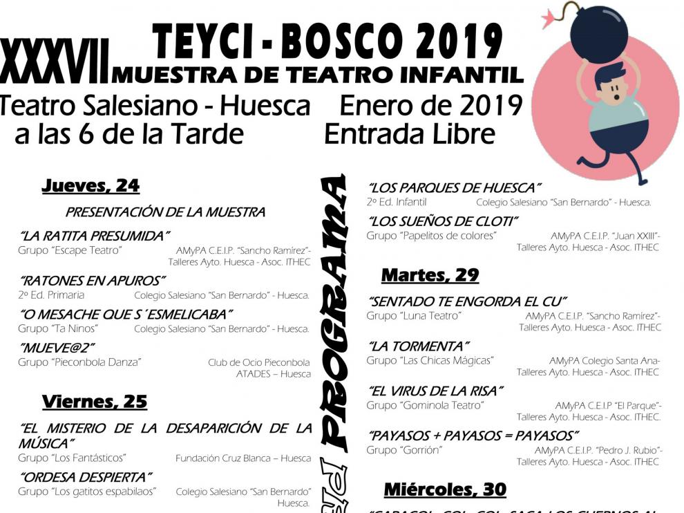 La 37ª edición del “Teyci-Bosco” reunirá desde el jueves a cerca de 425 actores entre niños y jóvenes