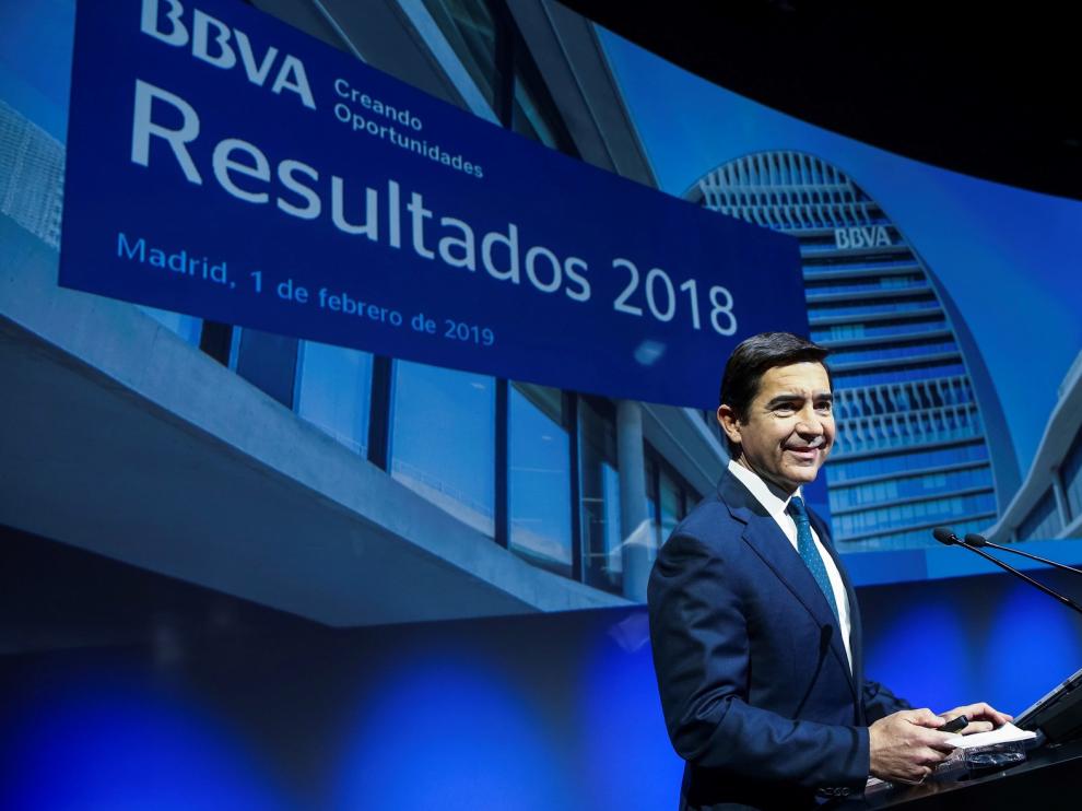 El BBVA gana 5.324 millones en 2018, un 51 % más, pese a Turquía y Argentina