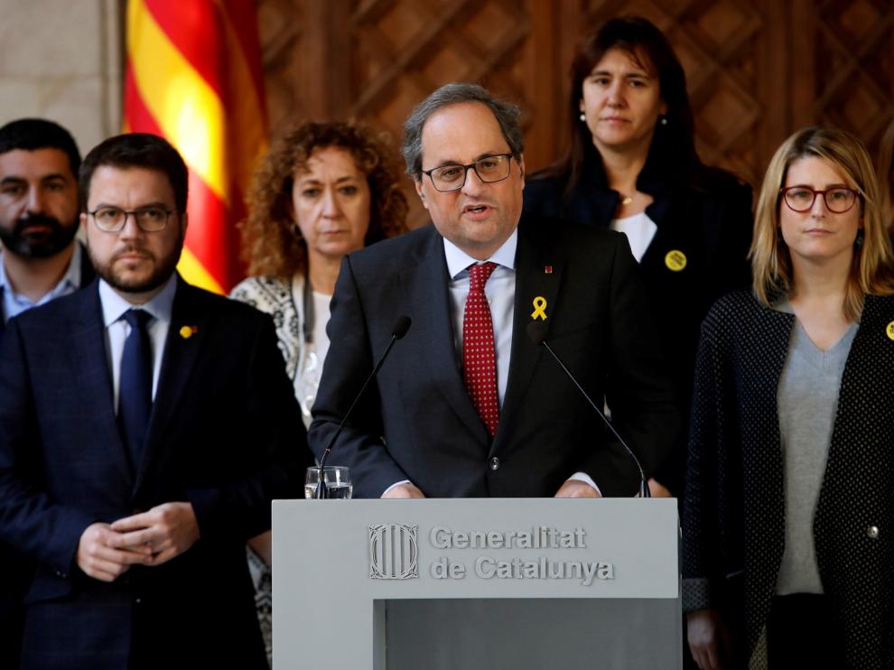 Quim Torra pide a la comunidad internacional que respalde a Cataluña