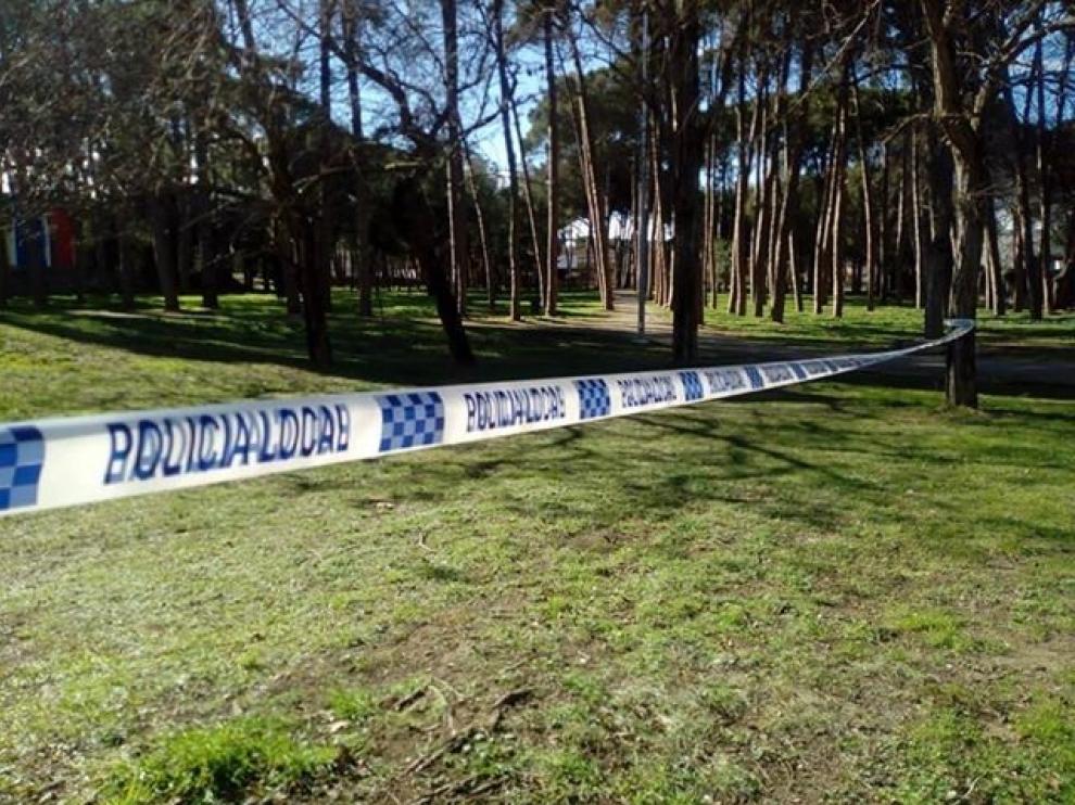 Cerrado el parque de la Pinada de Fraga como precaución por el viento