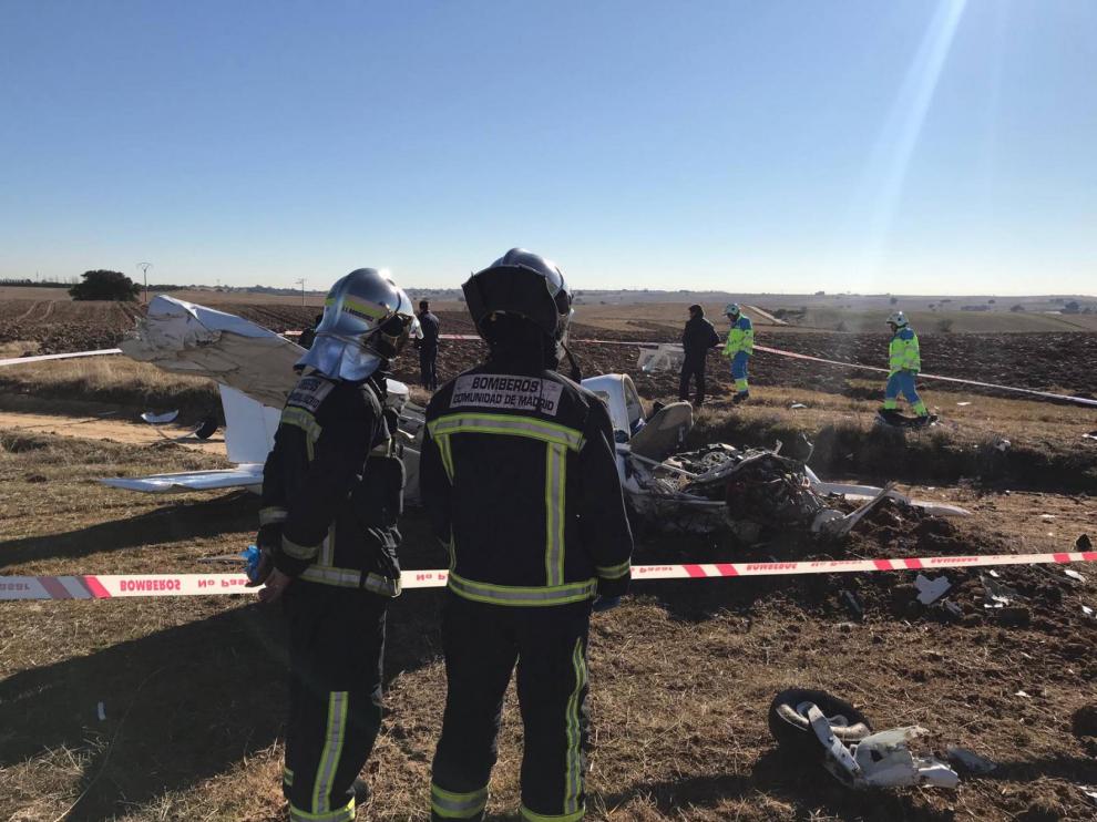 Dos muertos al caer una avioneta en Quijorna, Madrid