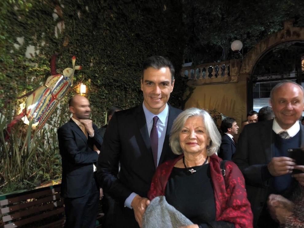 Encuentro de Pedro Sánchez con Rosa Seco