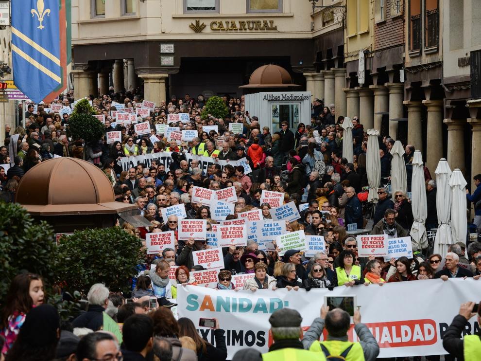Teruel reúne a 10.000 personas por la sanidad en un día histórico