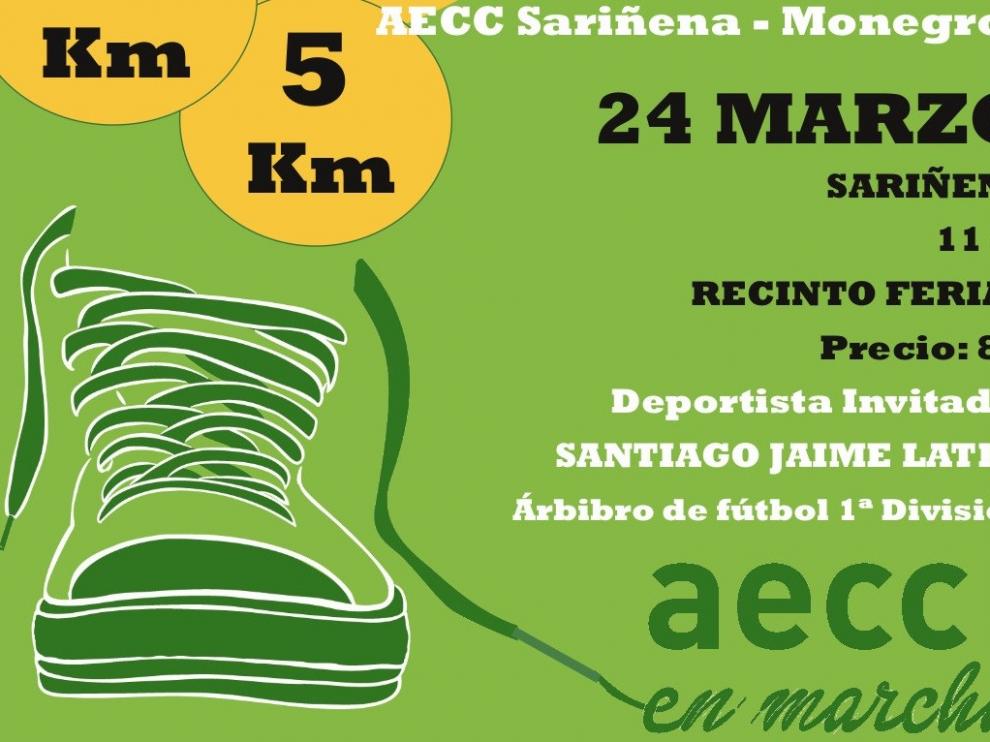Cuenta atrás para la VI Carrera Solidaria en beneficio de la Asociación contra el Cáncer Sariñena-Monegros