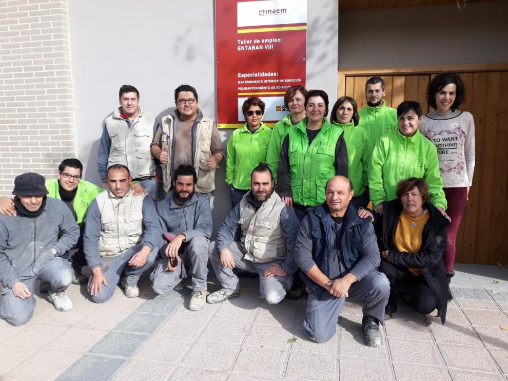 La Comarca del Somontano forma a 16 alumnos en albañilería y limpieza de edificios