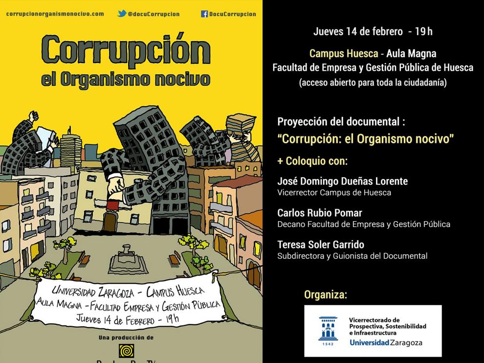 Los efectos nocivos de la corrupción, a debate en el campus de Huesca